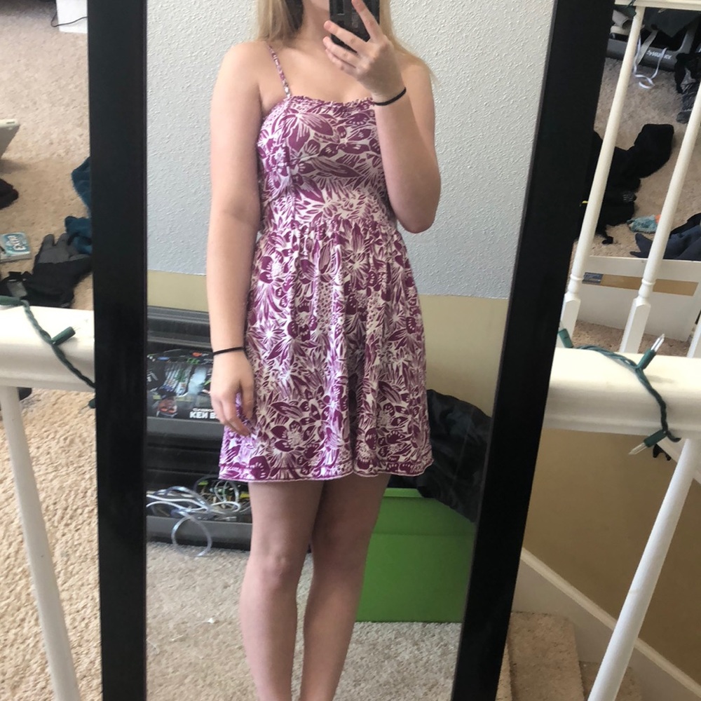 Floral purple structured dress